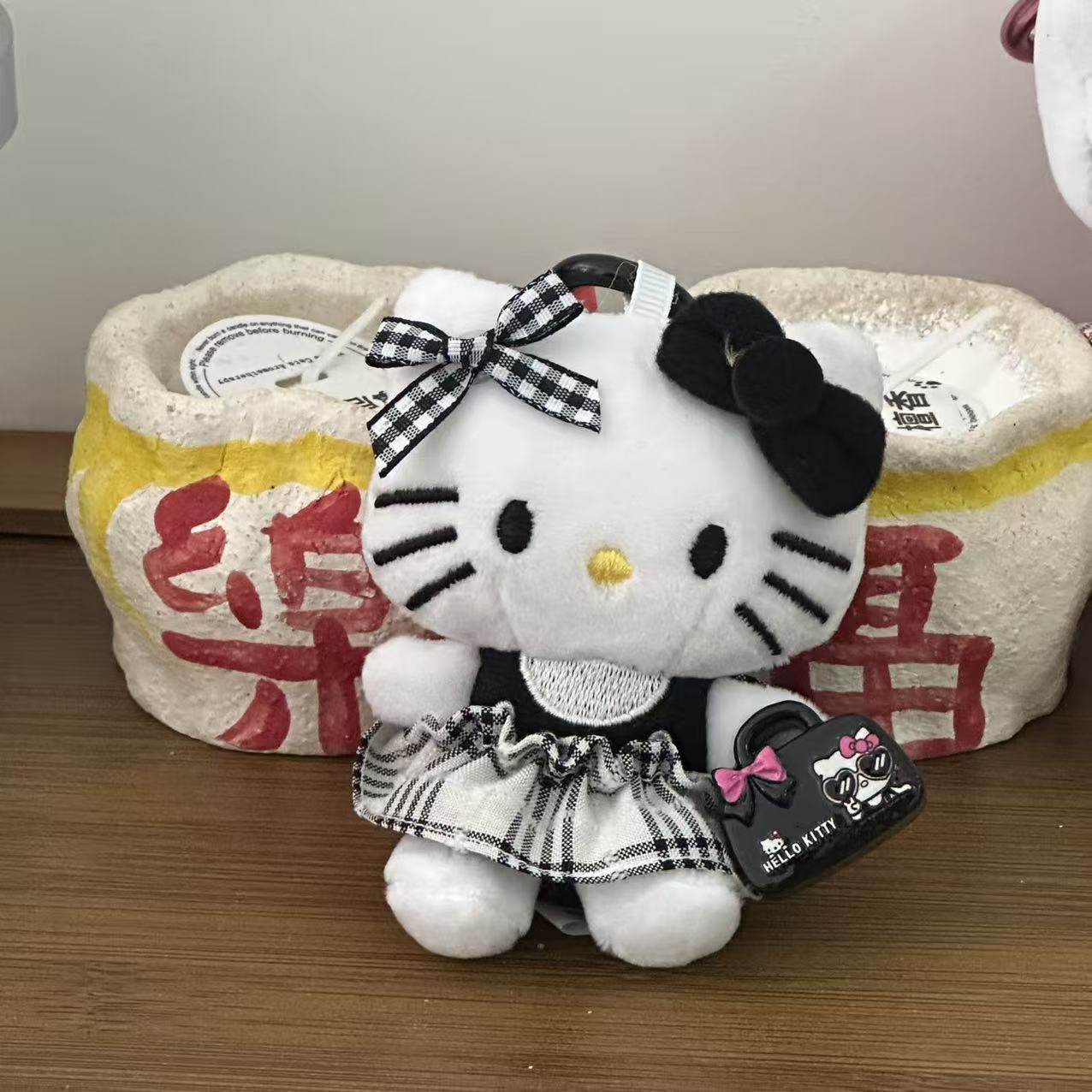 Amor hellokitty muñeca colgante llavero colgante bolsas de regalo bolsas de peluche lindo muñeca colgante lindo