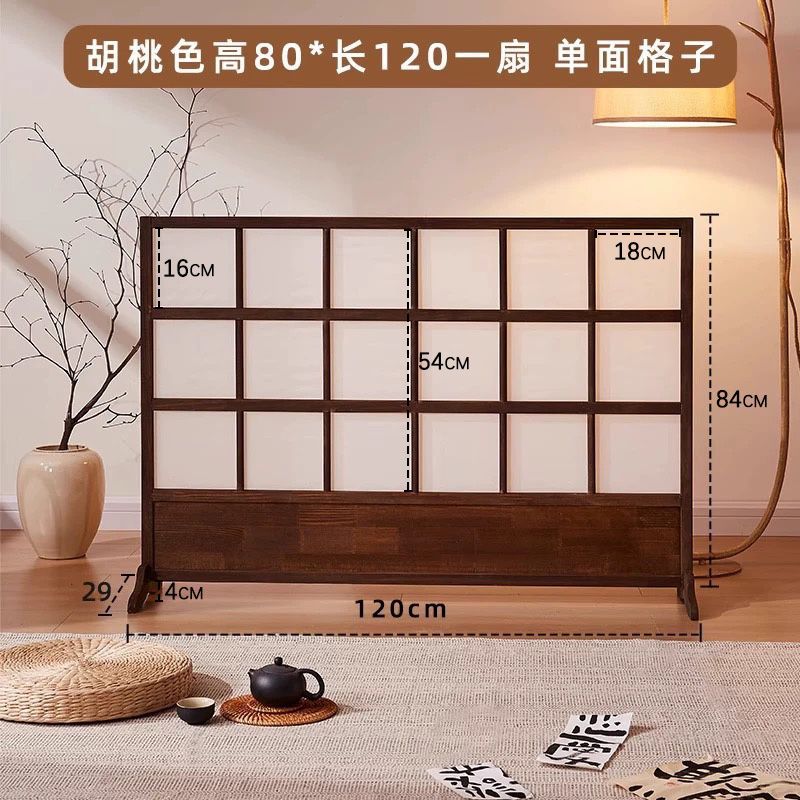 新しい中国風スクリーンレトロパーティションリビングルーム無垢材折りたたみシンプルなB&B寝室ブロック厚いフレーム折りたたみスクリーン