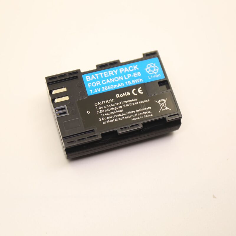 Compatible with Canon LP-E6 batteries for 5D2, 5D4, 6DMarkⅡ, 7D2, 80D, 90D, R6, and R7 DSLR cameras