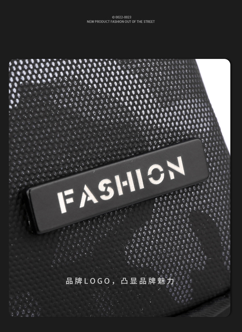 Men's trendy and simple single-shoulder bag, nylon waterproof casual crossbody bag, cash register outdoor travel bag factory direct sales undefined