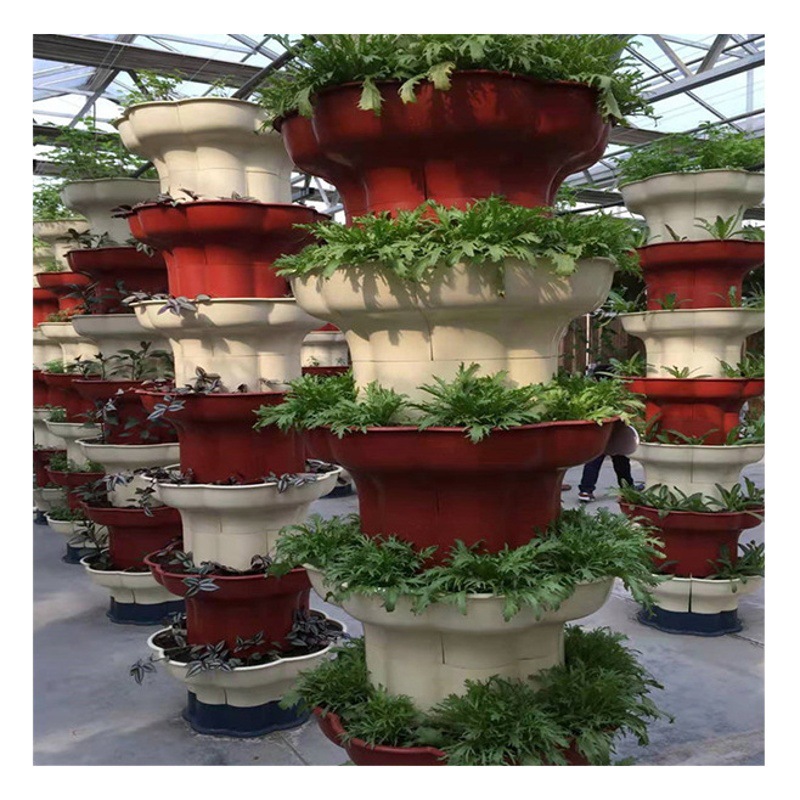 Fábrica al por mayor columna sin suelo cultivo sin suelo plantación tridimensional columna de invernadero equipo de cultivo sin suelo
