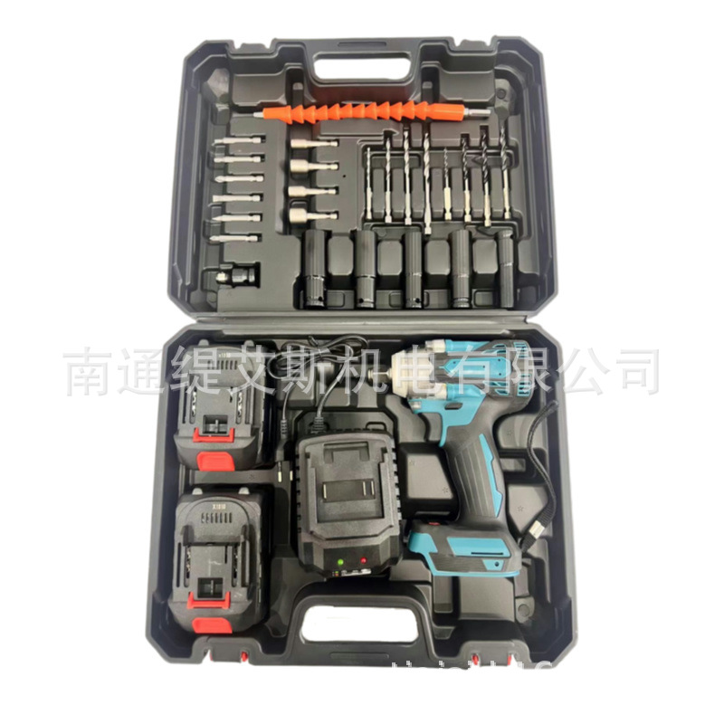 Llave de batería de litio sin escobillas transfronteriza, soporte de torsión grande, llave eléctrica especial para reparación de automóviles, juego de llave de impacto MT