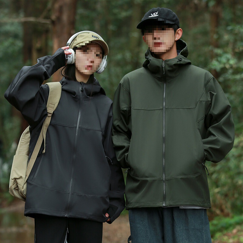 Cross-Border Autumn and Winter Couple's Three-Proof Outdoor Soft Shell Graphene Fleece-Lined Jacket for Men and Women Casual Work Clothing 81