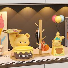 かわいいクマの玄関ドアキー収納玄関装飾リビングルームホーム靴キャビネット新しい家の装飾ギフト
