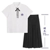 Long skirt, with embroidery, with short sleeve