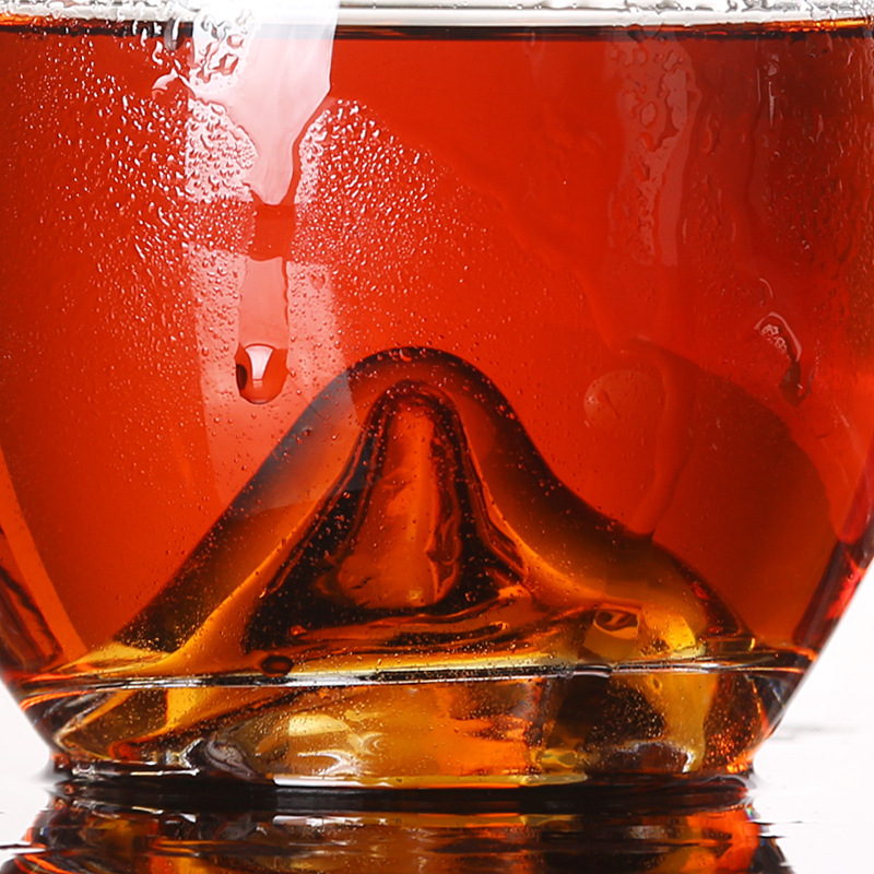 Volcán Copa de la montaña de Fuji de vidrio taza de té copa de vino copa de jugo taza de la bebida creativa copa de vino tinto