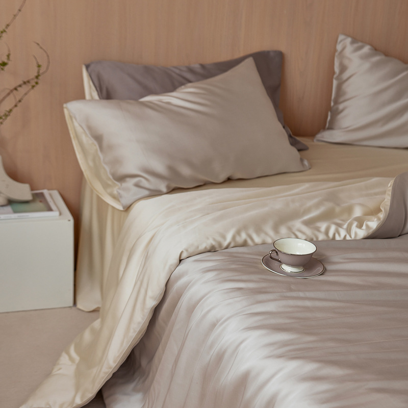 High-end Tencel Four-piece Bed Sheet Set For Summer Comfort_voghion.com