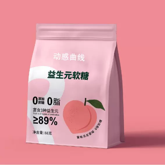 低聚果糖低聚半乳糖软糖 膳食纤维零食 水果味 Q 弹糖果 独立包装