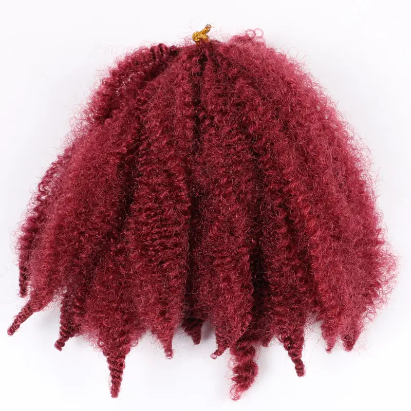 Caterpillar de fibra química de cola punta Afro kinky curly crochet cabello pelucita pelucita pelucita de crochet cabello