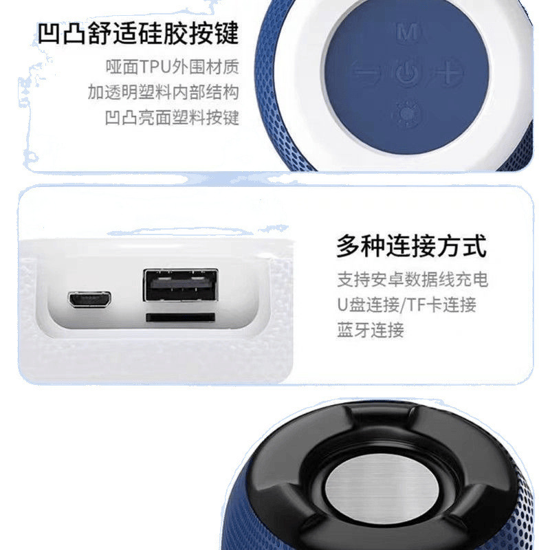 新款蓝牙音响无线插卡户外续航便携迷你音量高音质低音炮布艺音箱|undefined