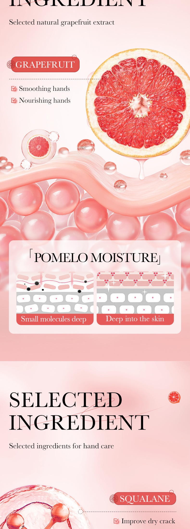Autumn and Winter Hot Selling Hand Protection Frost Bar Set SADOER Peach and Grapefruit Moisturizing Hand Cream_voghion.com