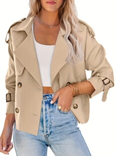 W 93308 Short trench-style jacket �̿��L��ʽ�A�����uͨ�W