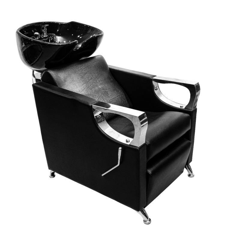 Exportación a salones de belleza europeos y americanos Silla de descarga rápida para sentarse Champú para sentarse Silla de champú Silla de estilo europeo conveniente