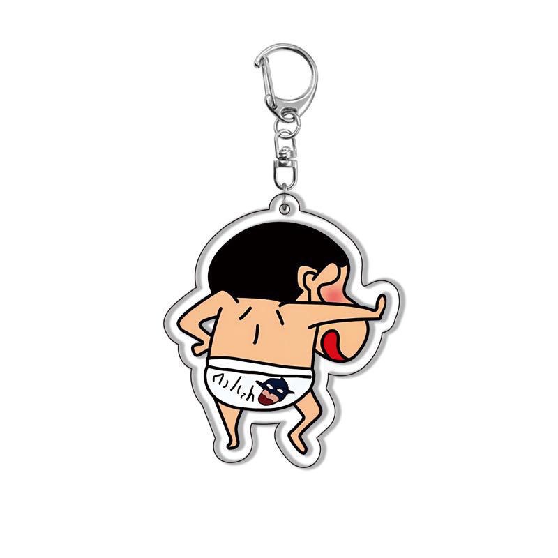 Crayon Shin-Chan Animación Periférico Nohara Shinsuke Xiaokui Xiaobai Nini Colgante de llavero de acrílico entre vientos