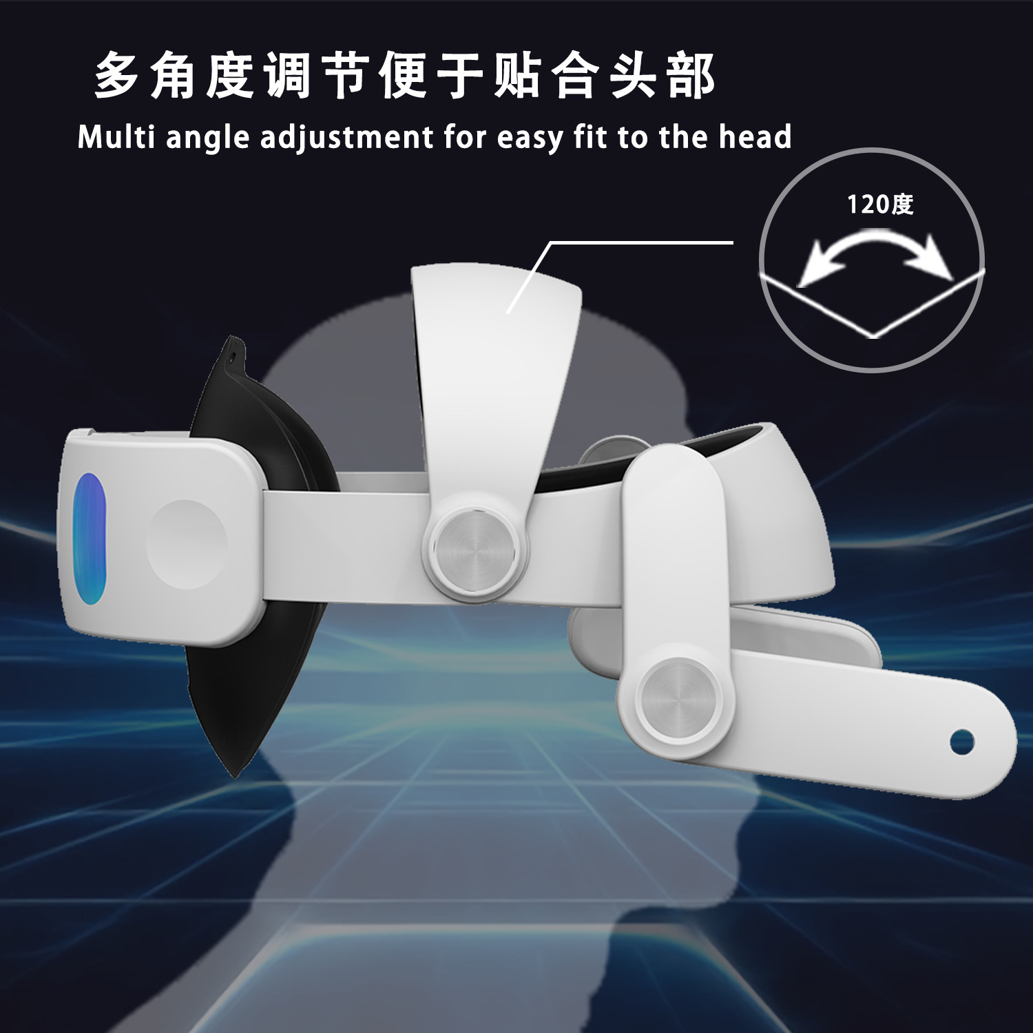 Nuevo quest3 carga cabeza desgaste VR accesorios reemplazo ajuste 6000mAh resistencia meta Quest 3 diadema