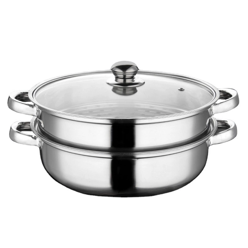 ✅Стainless steel soup steamer 28CM three-layer double-layer steamer multi-function hot pot single-layer soup pot manufacturer wholesale agent