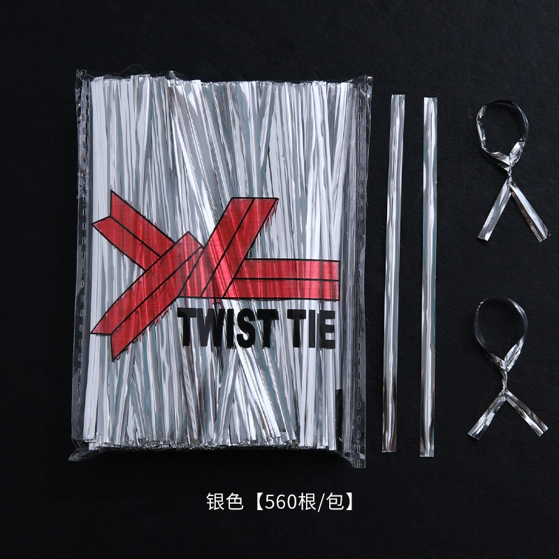 Cintas de alambre DIY, cintas para empaquetar repostería y galletas, cintas de sellado doradas y verdes, tiras metálicas para empaquetar en Navidad.