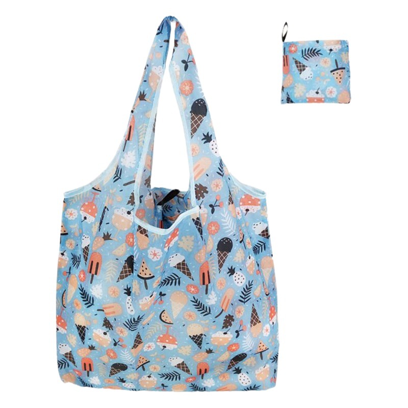 Spot bolsa de compras plegable de gran capacidad Spot bolsa de protección ambiental bolsa plegable bolsa de almacenamiento portátil impresa portátil creativa