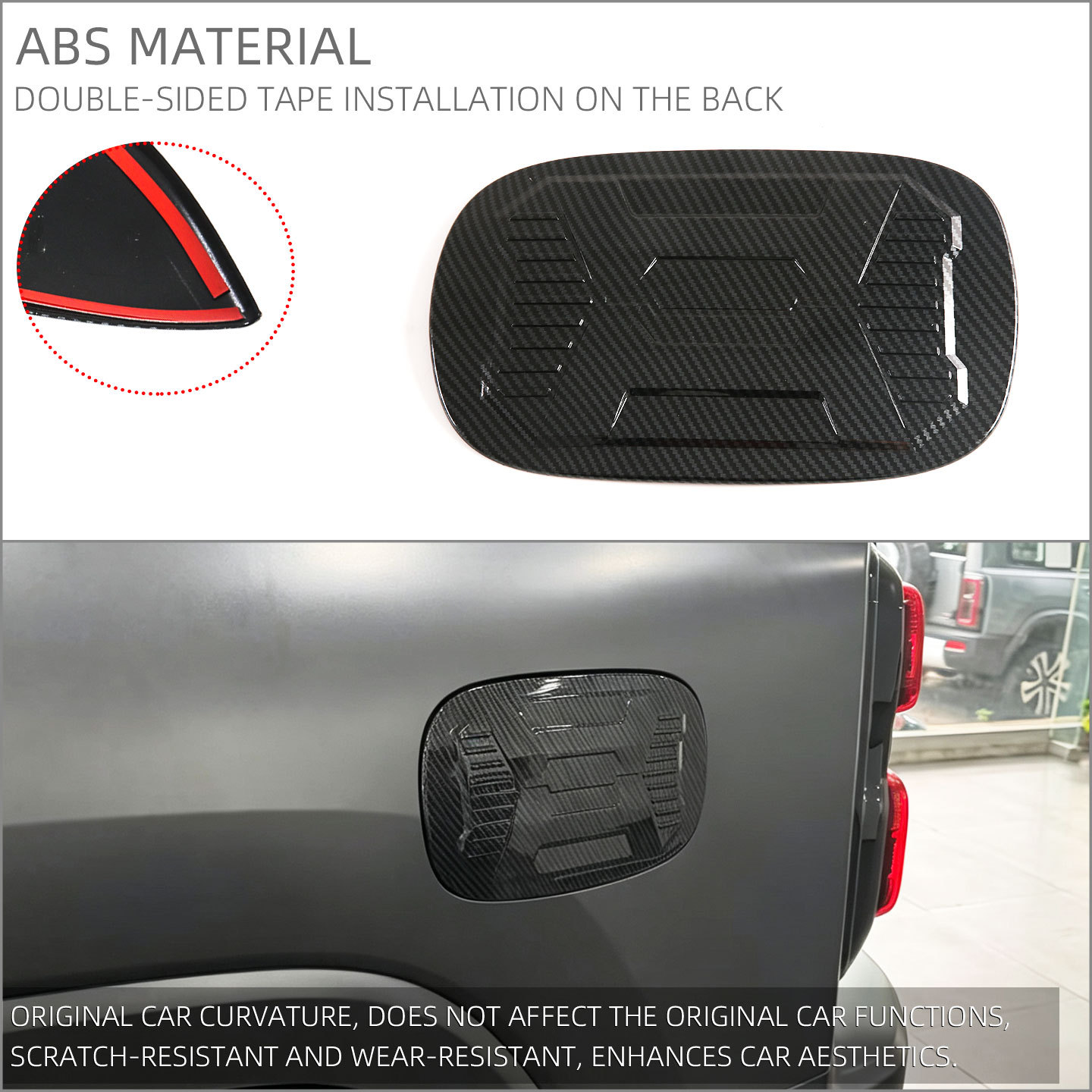 Suitable for 2024-2026 HAVAL H9 models: fuel tank cover protector, fuel tank cover decorative sticker, exterior modification accessory