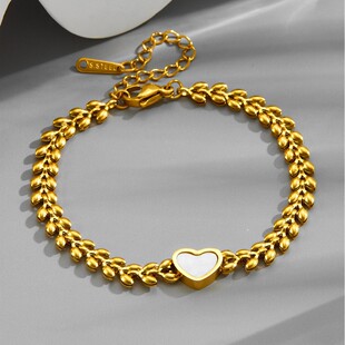 Vacuum plating love titanium steel bracelet collection does not fade light luxury high-end stainless steel jewelry women's cross-border Europe and the United States