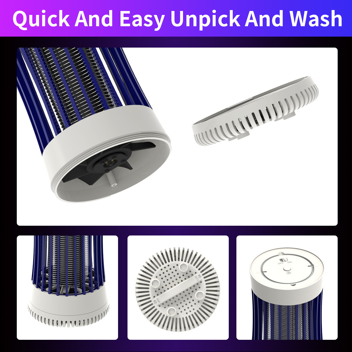 Hot-Selling 2-in-1 Mosquito Killer Lamp with High-Voltage Electric Shock, Turbine Physical Wind Suction, USB Outdoor Camping Mosquito Killer Lamp Epa