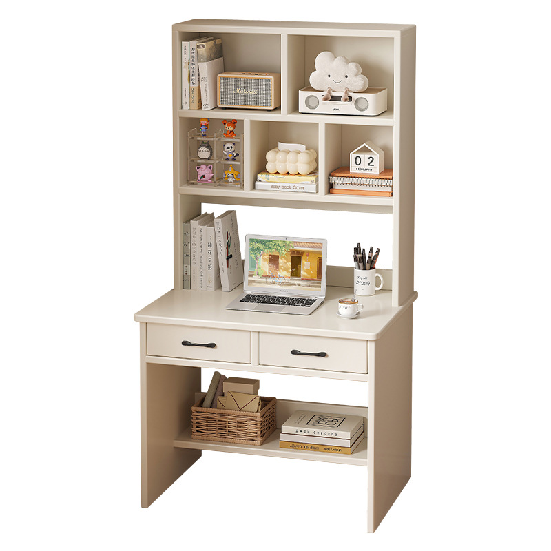 Escritorio de madera maciza, estantería, mesa integrada, dormitorio pequeño para el hogar, sala de estudio, escritorio para estudiantes, escritorio para computadora con cajón