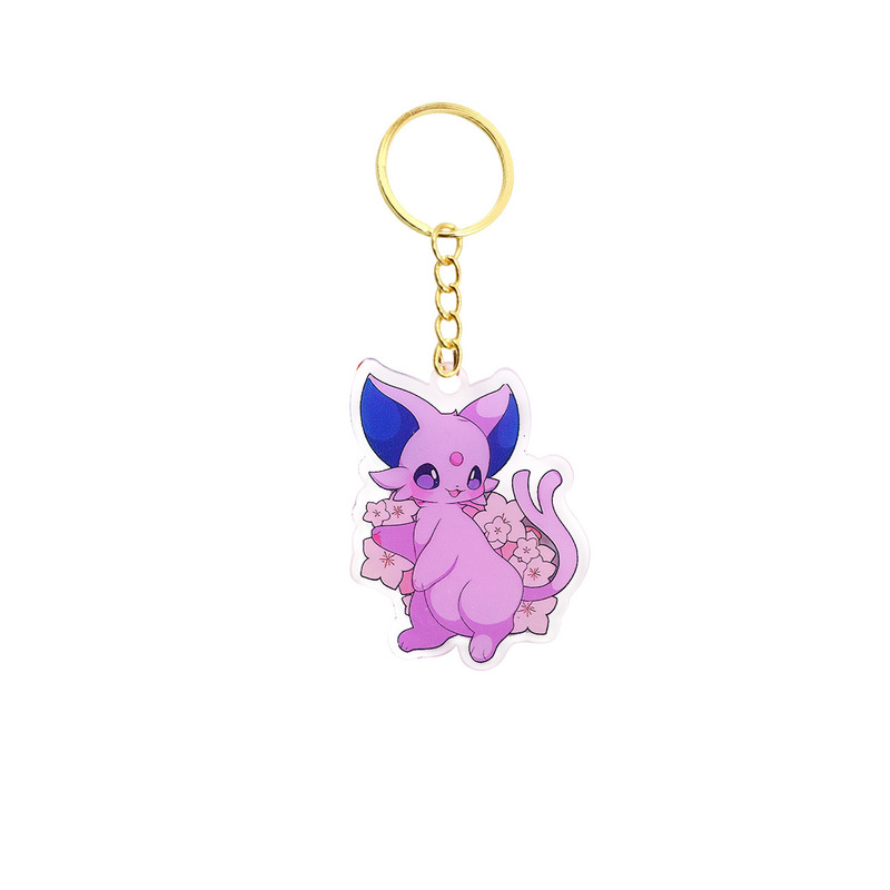 漫画かわいいピカチュウ Eevee キーホルダークリエイティブカップル小さなギフト車のキーチェーンバッグペンダント卸売|undefined