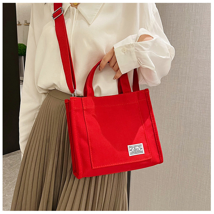 257g Weight Polyester Lining Material Sewing Thread Fashion Element Zipper Closure Type Single Shoulder Strap, Top Handle Strap Type Square Bag Bags Type Casual Occasion Canvas Material Solid Color Pattern All Seasons Season Women's Gender Streetwear Style Square Shape Women's Canvas Solid Color Streetwear Sewing Thread Square Zipper Square Bag 8