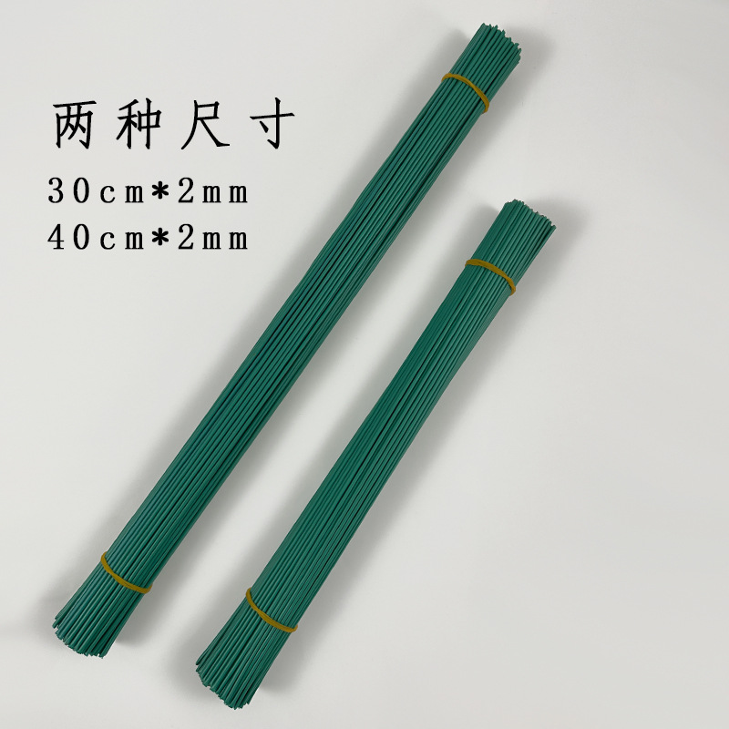 Alambre floral DIY 40 cm, verde, para manualidades y arreglos, fábrica directa