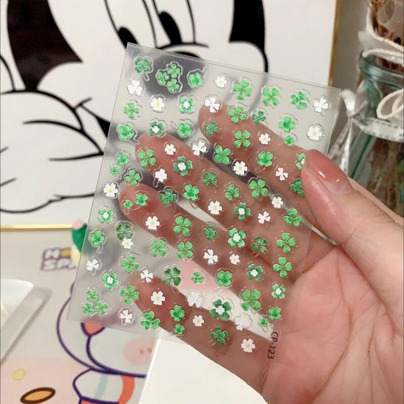 Trendy Minimalist Four-Leaf Clover Thin Durable Nail Stickers Transfer Lucky Clover Ccd Tablet Water Bottle Pen Holder Nail Stickers Trendy Minimalist Four-Leaf Clover Thin Durable Nail Stickers Transfer Lucky Clover Ccd Tablet Water Bottle Pen Holder Nail Stickers