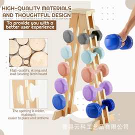 跨境哑铃健身器材哑铃瑜伽力量训练支架分隔储物架健身房置物架