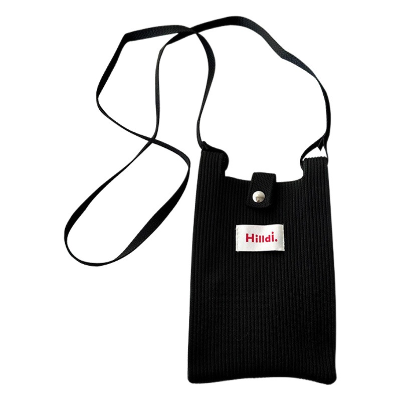 Bolso de teléfono de mensajero de un solo hombro de punto de color sólido de primavera bolso pequeño de dopamina de moda salvaje para hombres y mujeres con el mismo estilo