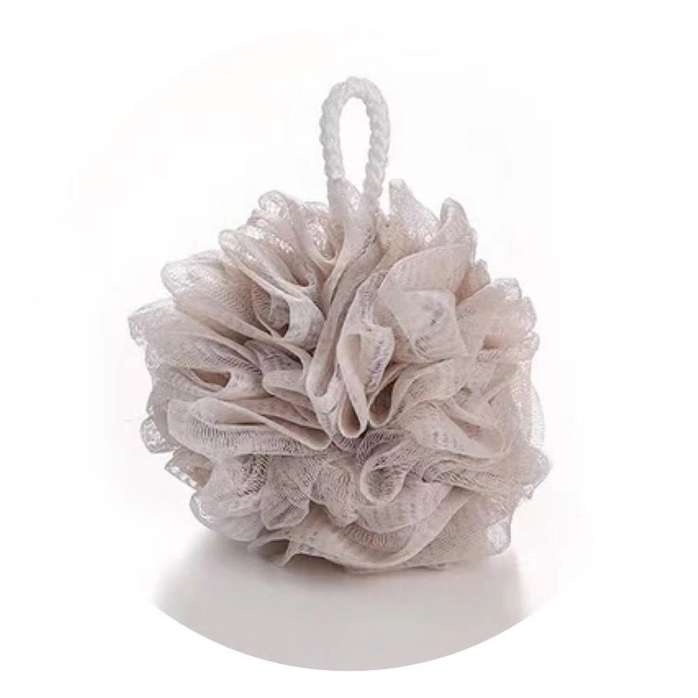 Bola de baño grande de malla fina 50 g, suave y espumosa, venta al por mayor directamente de fábrica.