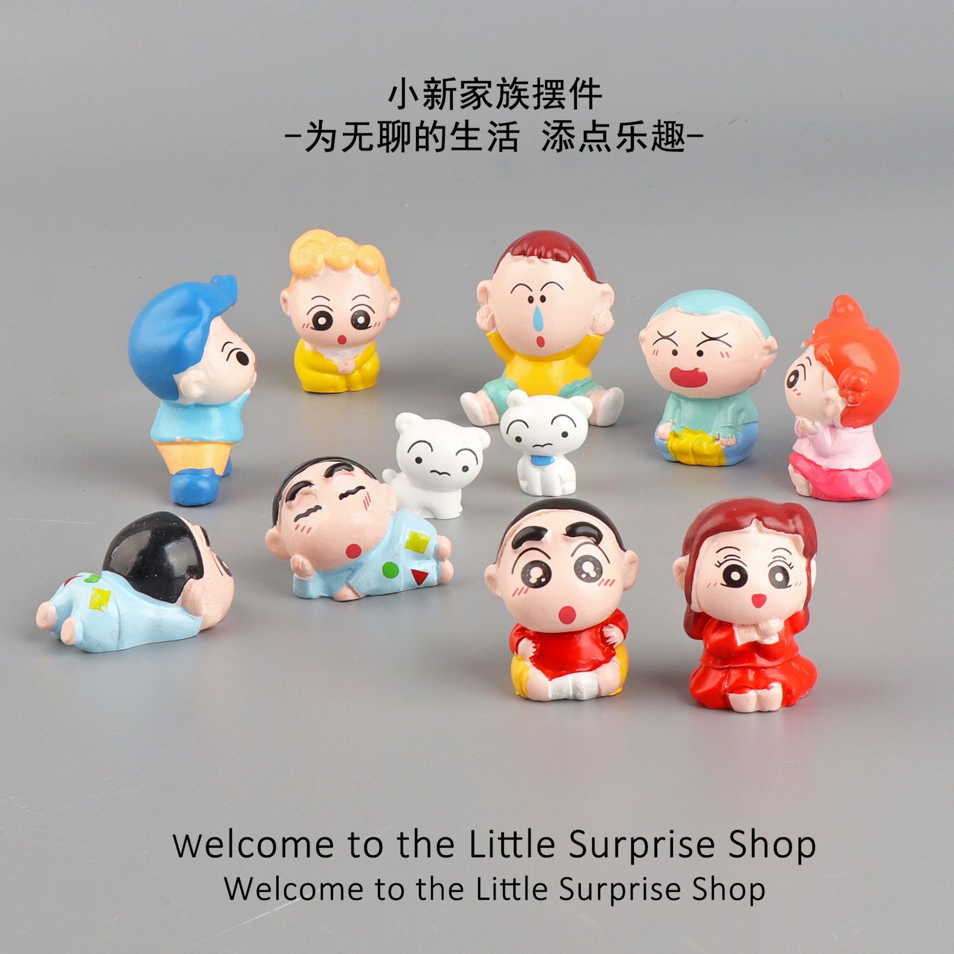Miniature Landscape Creative Cute Shin-Chan Figurines DIY Decorations Blind Bag Accessories Car Desktop Resin Ornaments