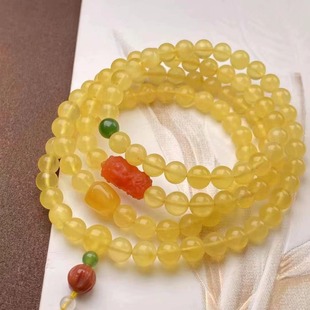 Factory wholesale natural beeswax 3 ring bracelet beads DIY design fashion Joker live supply