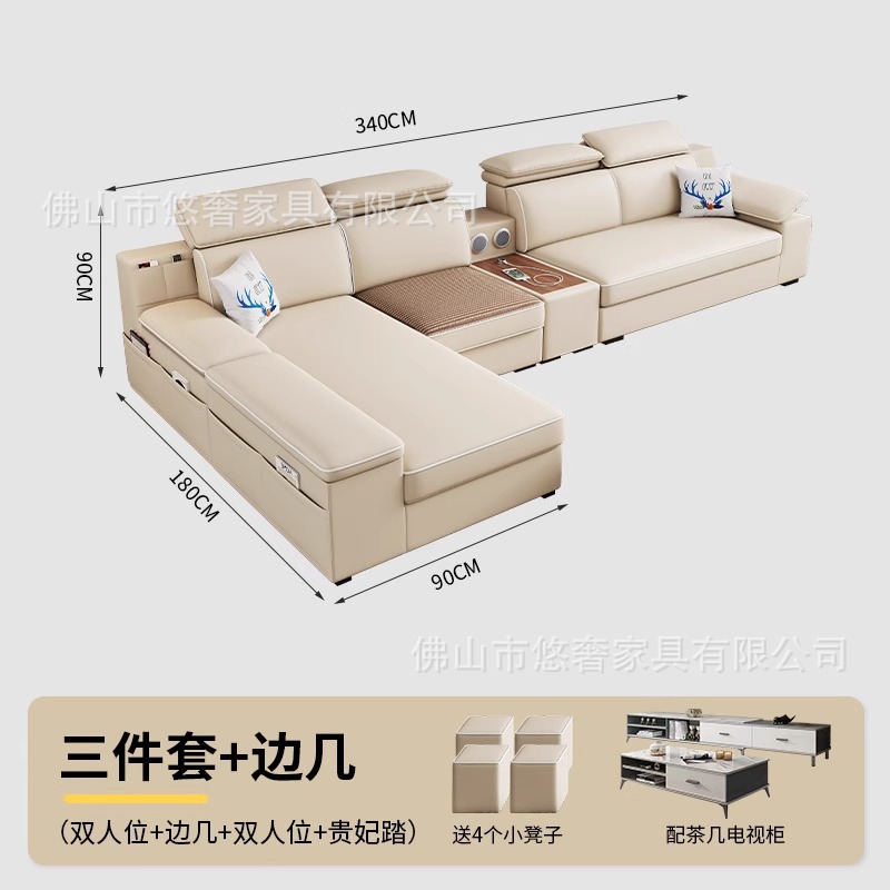 佛山ソファシンプルでモダンなリビングルームの組み合わせ大型多機能家具コーナーフェイバリーズ猫スクラッチファブリックソファ