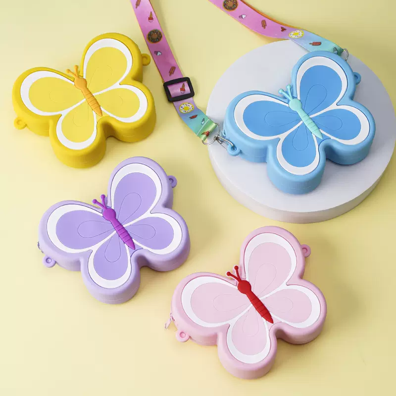 跨境新潮硅胶儿童斜挎包 单面蜜蜂硅胶儿童单肩包 硅胶儿童小挎包