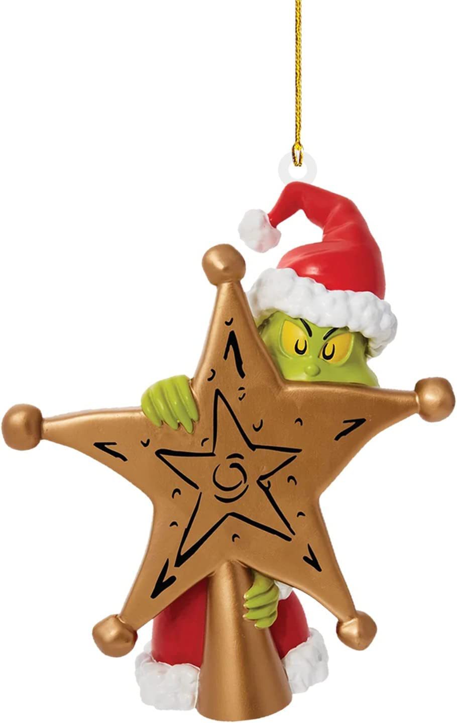 2023 venta caliente adornos de árbol de Navidad colgante acrílico divertido verde Grinch coche decoración del hogar decoración colgante