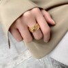 Retro ring for beloved stainless steel, jewelry, simple and elegant design, does not fade