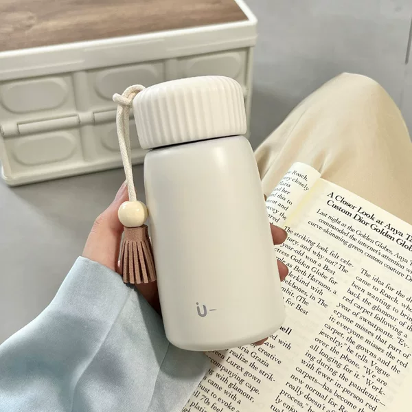 Korean-style Thermos Cup Girl's High-value Mini Cute New Style Water Cup Student Portable Small Simple Cup