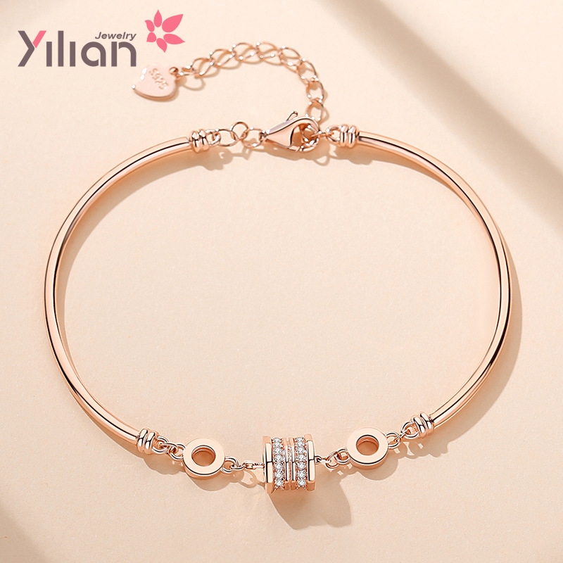 925 Jewelry Wholesale Small Waist Sterling Silver Bracelet Female Couple Bracelet Niche Design Ins High-End Bestie Jewelry