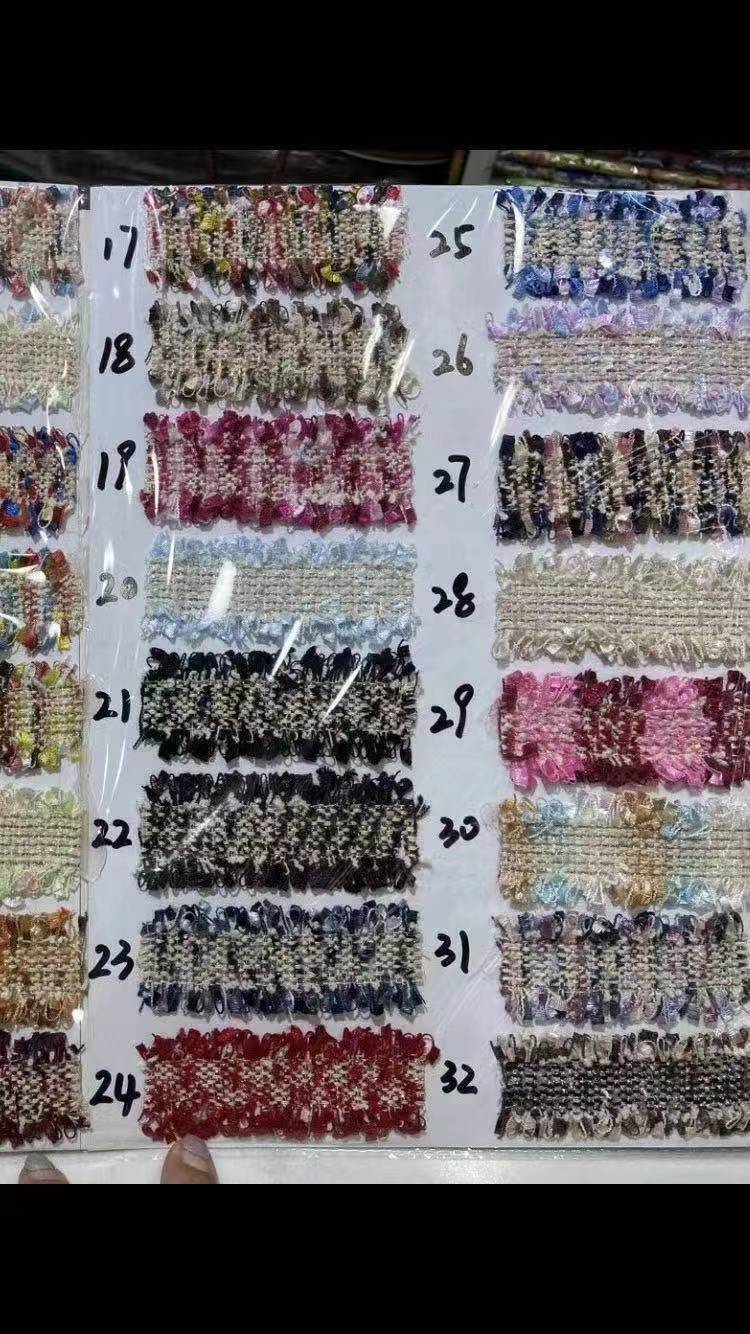 Fabricante en stock estilo coreano Chanel estilo cinta estilo étnico hecho a mano con cuentas encaje ropa DIY accesorios perla encaje