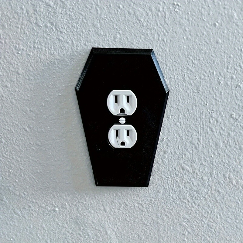 Cross-Border New Product Coffin Light Switch Cover, Wall Panel Socket Switch Board Home Decoration, Halloween Panel for Home Use