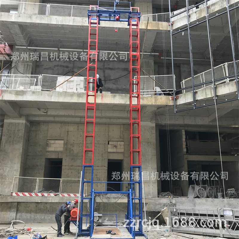 30米龙门架升降机 建筑上料提升机施工升降机盖房吊料机