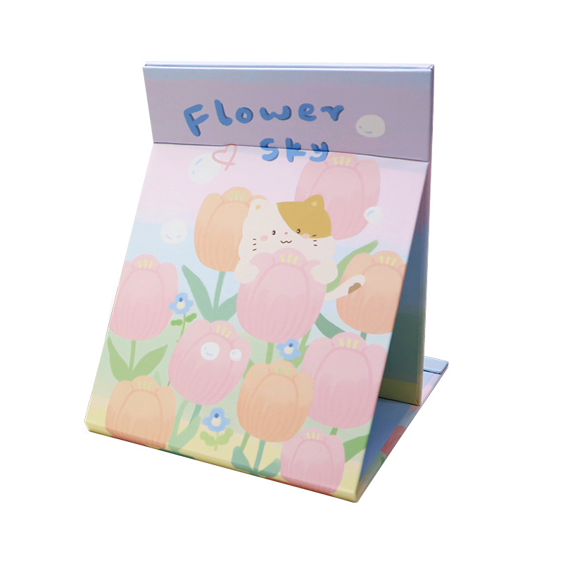 Espejo de papel plegable de escritorio de pie estudiante ins dormitorio espejo portátil al por mayor 132*188 lindo espejo de maquillaje