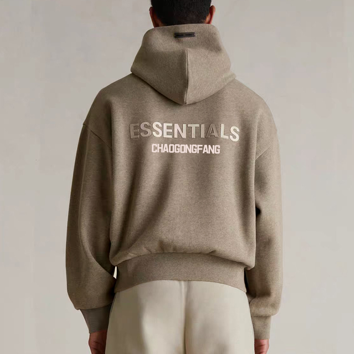 2025 nuevo estilo de moda estadounidense ESSENTIALS otoño y invierno hombre suelto con camisa con capuz pesada