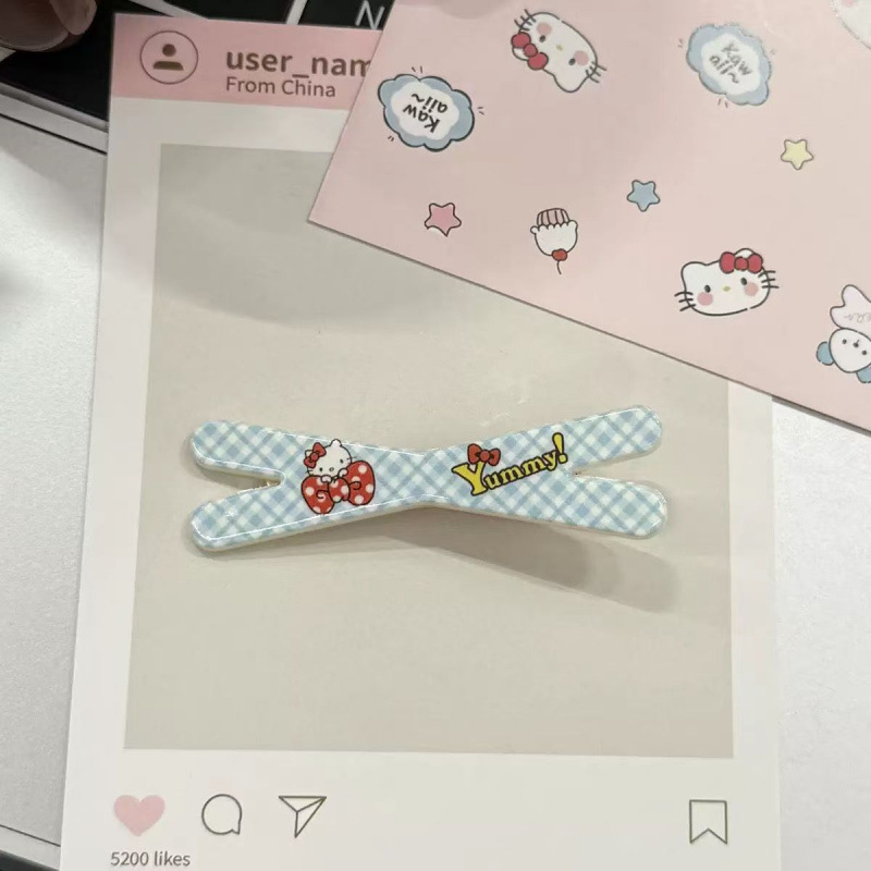 甜美卡通kitty猫发夹可爱少女心侧边夹刘海夹少女感发卡头饰学生|undefined