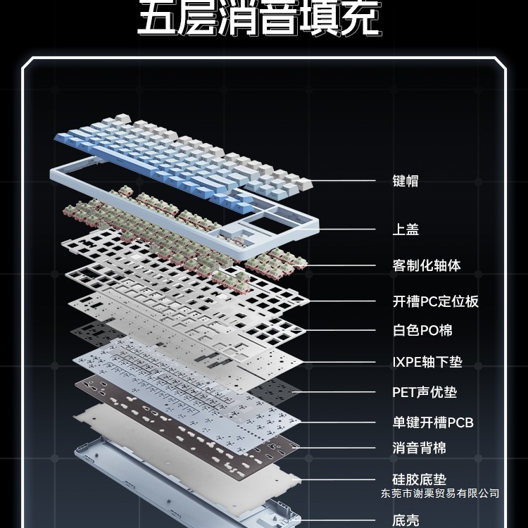 VGN V87pro三模客制化gasket结构全键热插拔RGB电竞游戏机械键盘|undefined