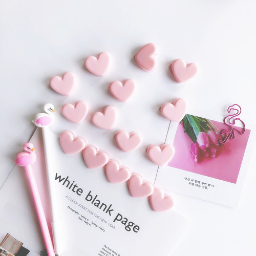 Korean version of ins style pink cute folder pink love small folder student folder storage folder for children