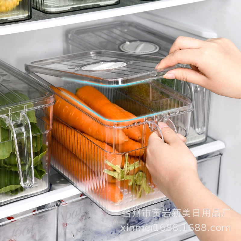 Холодильник специальная контейнер-хранение продуктовый crisper box с крышкой бытовая упаковочная коробка прозрачная запечатанная морозильная коробка для хранения